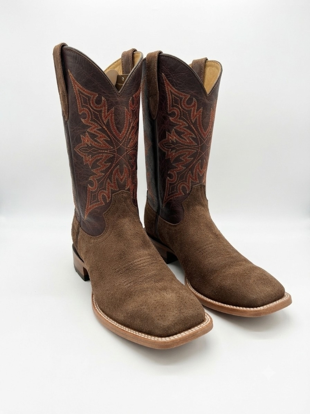 NWT Ariat Circuit Gritty Ranch Brown Suede Square Toe Boots Men’s 10D
